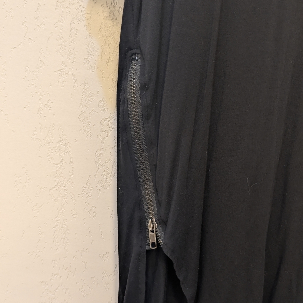 POL Black V-Neck Womans Dress Side Zip Size Medium - Picture 8 of 9